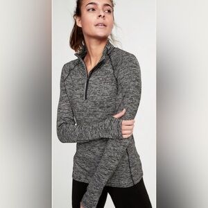 Old Navy Active Go-Dry Women's Black/Gray Quarter-Zip Pullover Women’s Size XL